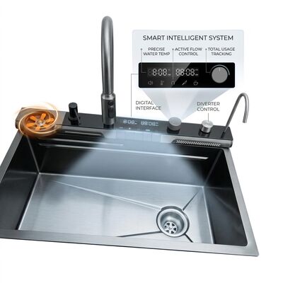 Bom preço 26 Inch RV Camper Van Single Bowl Sink SUS304 20 Gauge with Foldable Faucet online