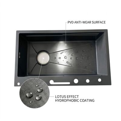 Bom preço 33 Inch Undermount Double Bowl Kitchen Sink 16 Gauge with Soap Dispenser SUS304 online