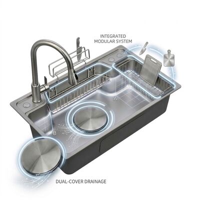 Bom preço 36 Inch Farmhouse Apron Front Single Bowl Kitchen Sink SUS304 14 Gauge Deep Basin on-line